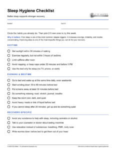 Sleep Hygiene Checklist
